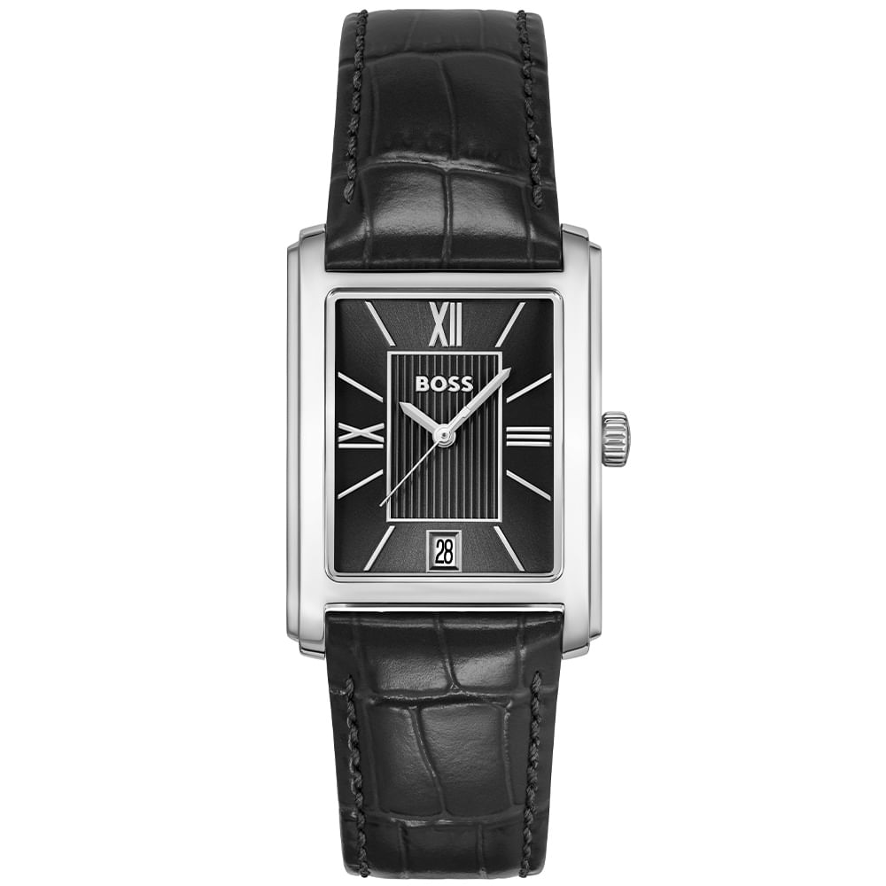 Relógio Hugo Boss Principle Dress Masculino em Couro Preto 1514277