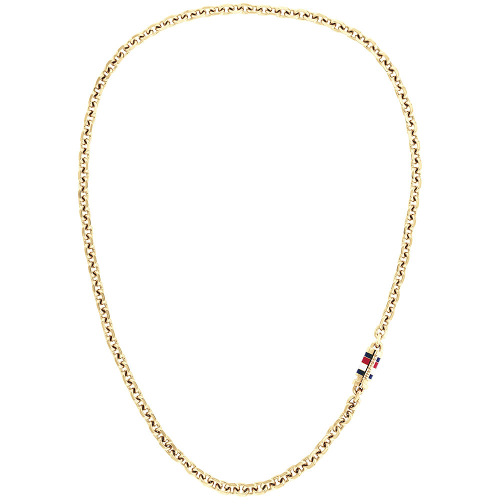 Corrente Tommy Hilfiger Bruce Chain Necklace em Aço Dourado 2790651