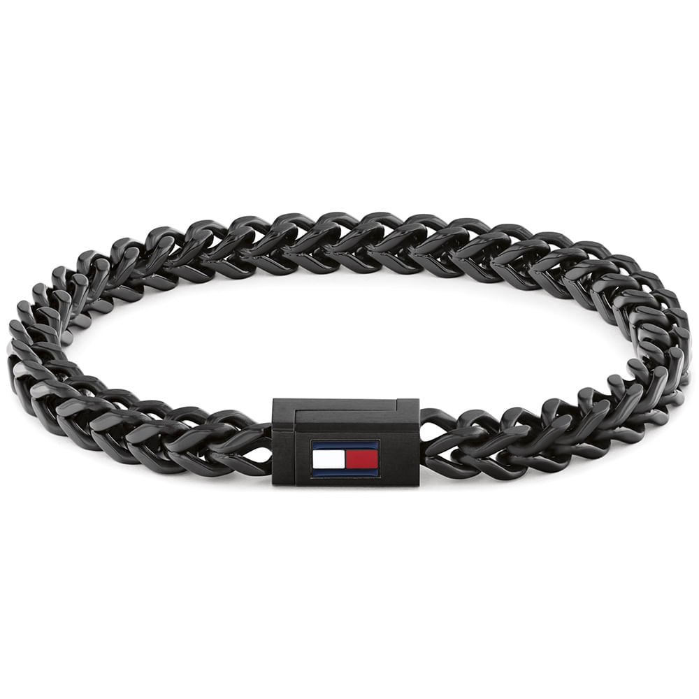 Pulseria Tommy Hilfiger Braided Metal em Aço Preto 2790649S