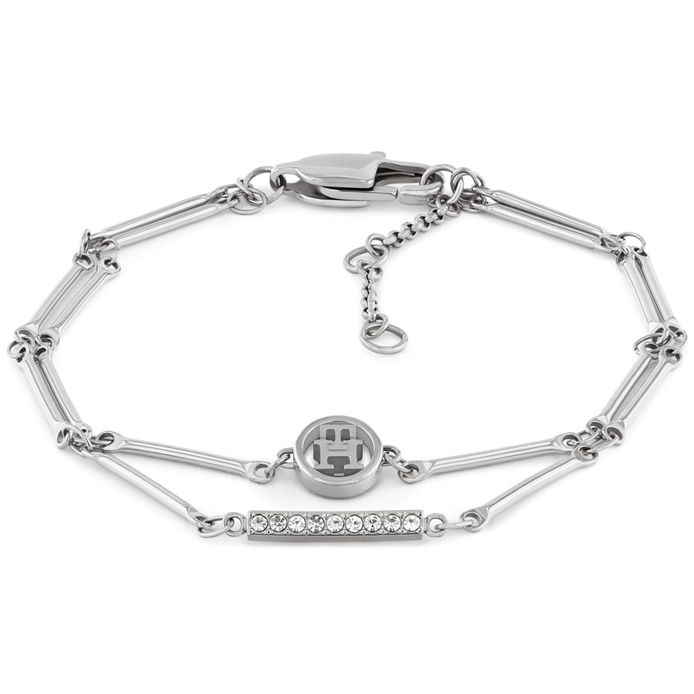 Pulseira Tommy Hilfiger Bar Chain em Aço Prateado 2780999