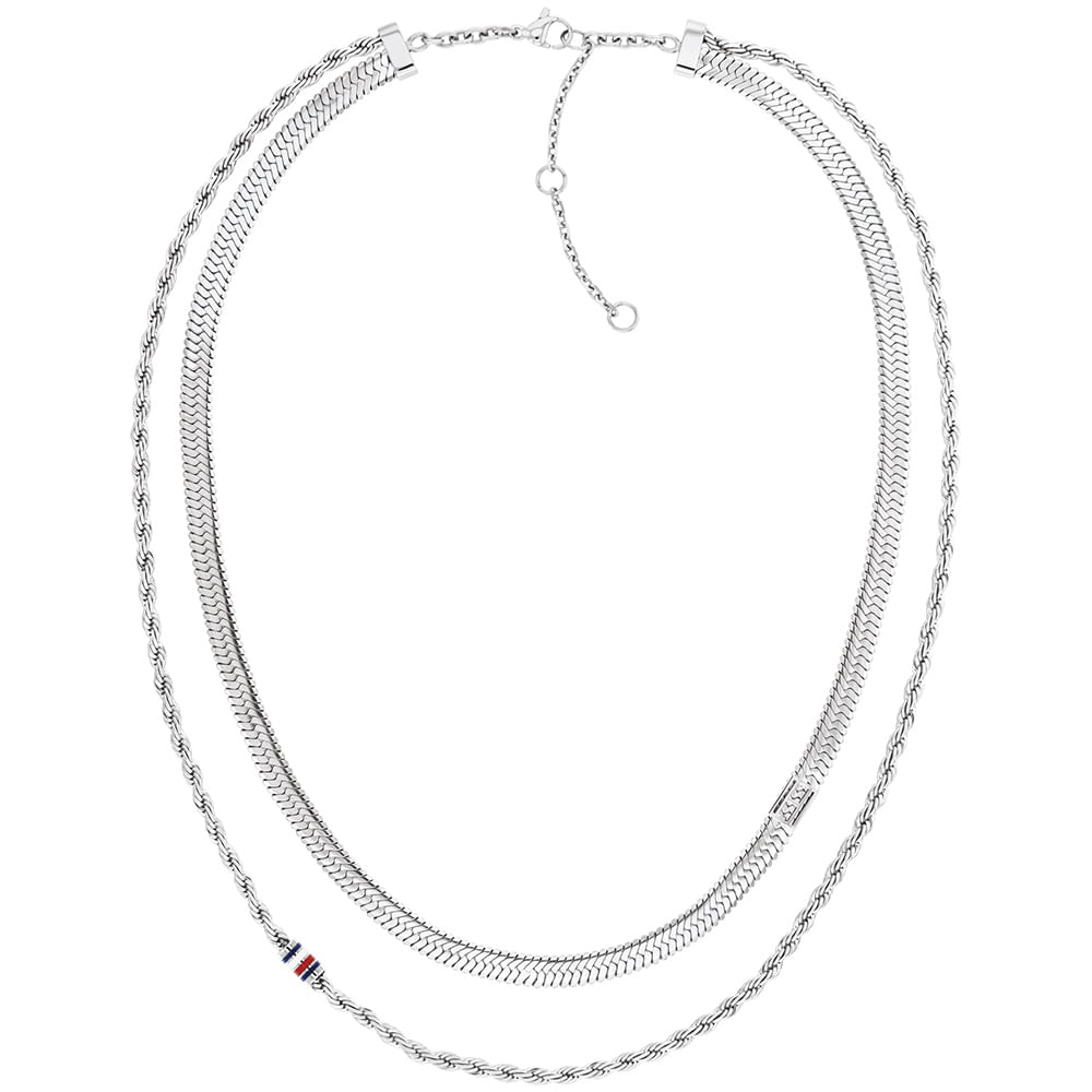 Corrente Tommy Hilfiger Layered Set em Aço Prateado 2780979