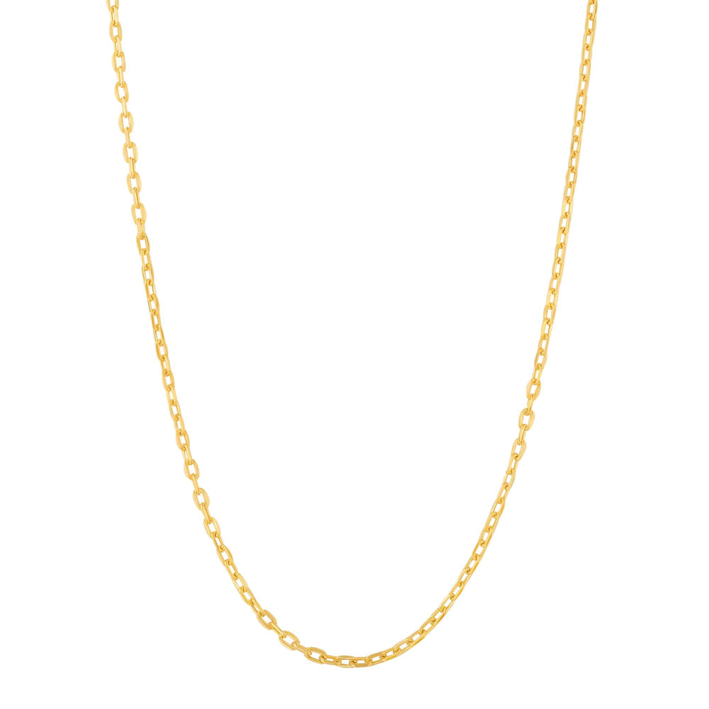 Corrente Cadeado Curta em Ouro Amarelo 18k, 40cm