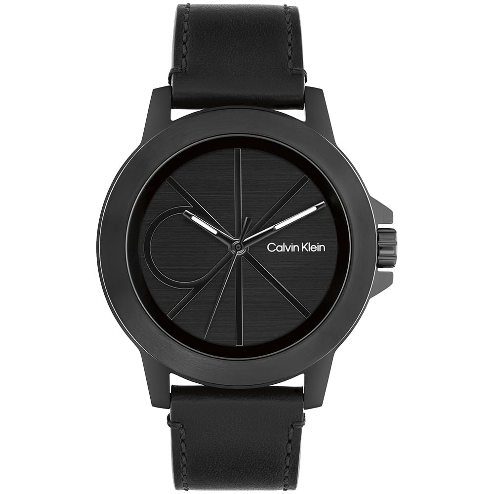Relógio Calvin Klein Masculino em Couro Preto 25200527