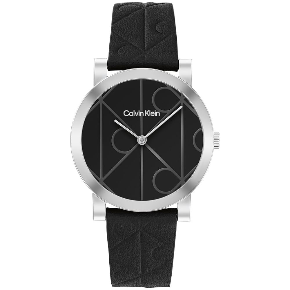 Relógio Calvin Klein Feminino em Couro Preto 25100128