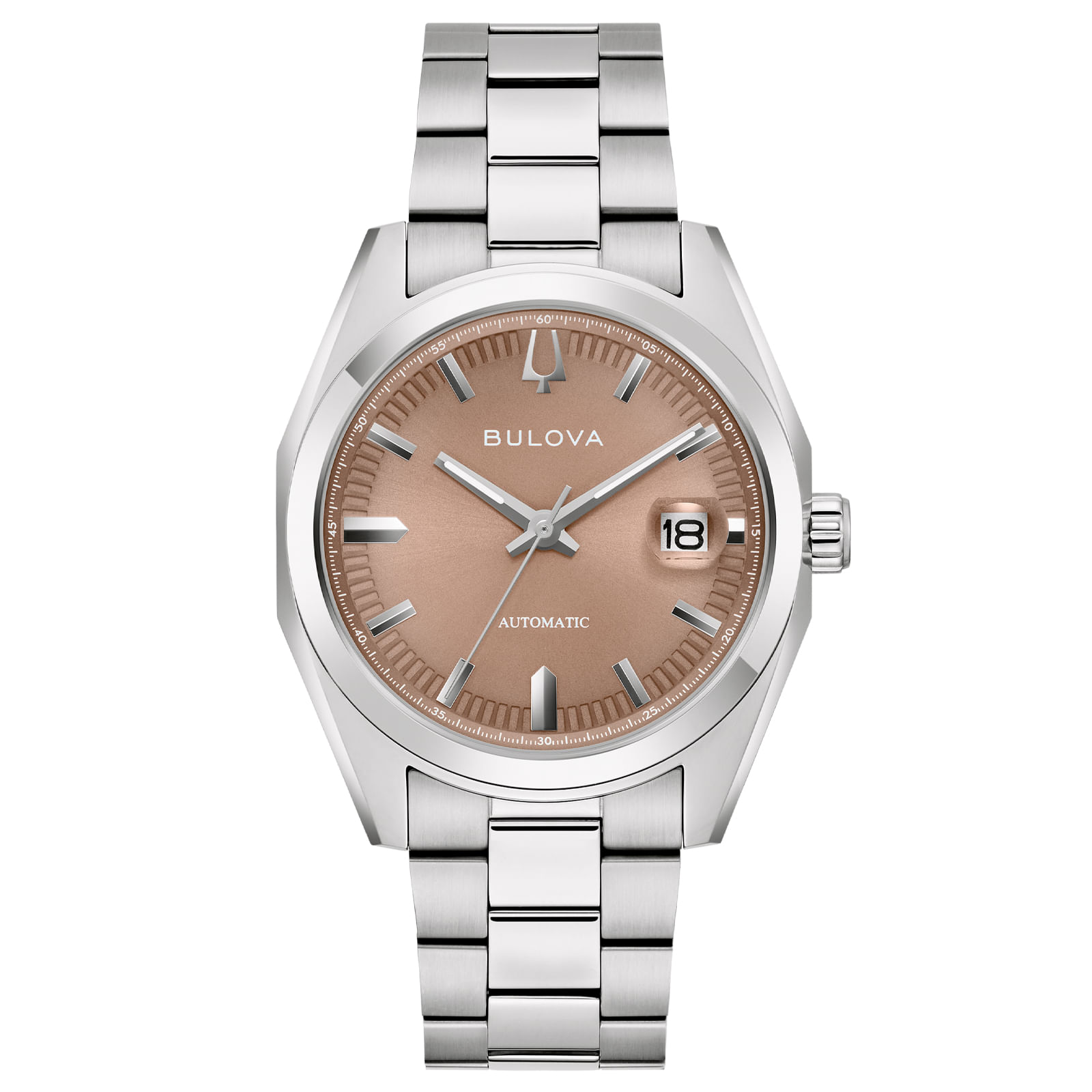 Relógio Bulova Surveyor Automático Masculino em Aço Prateado 96B470