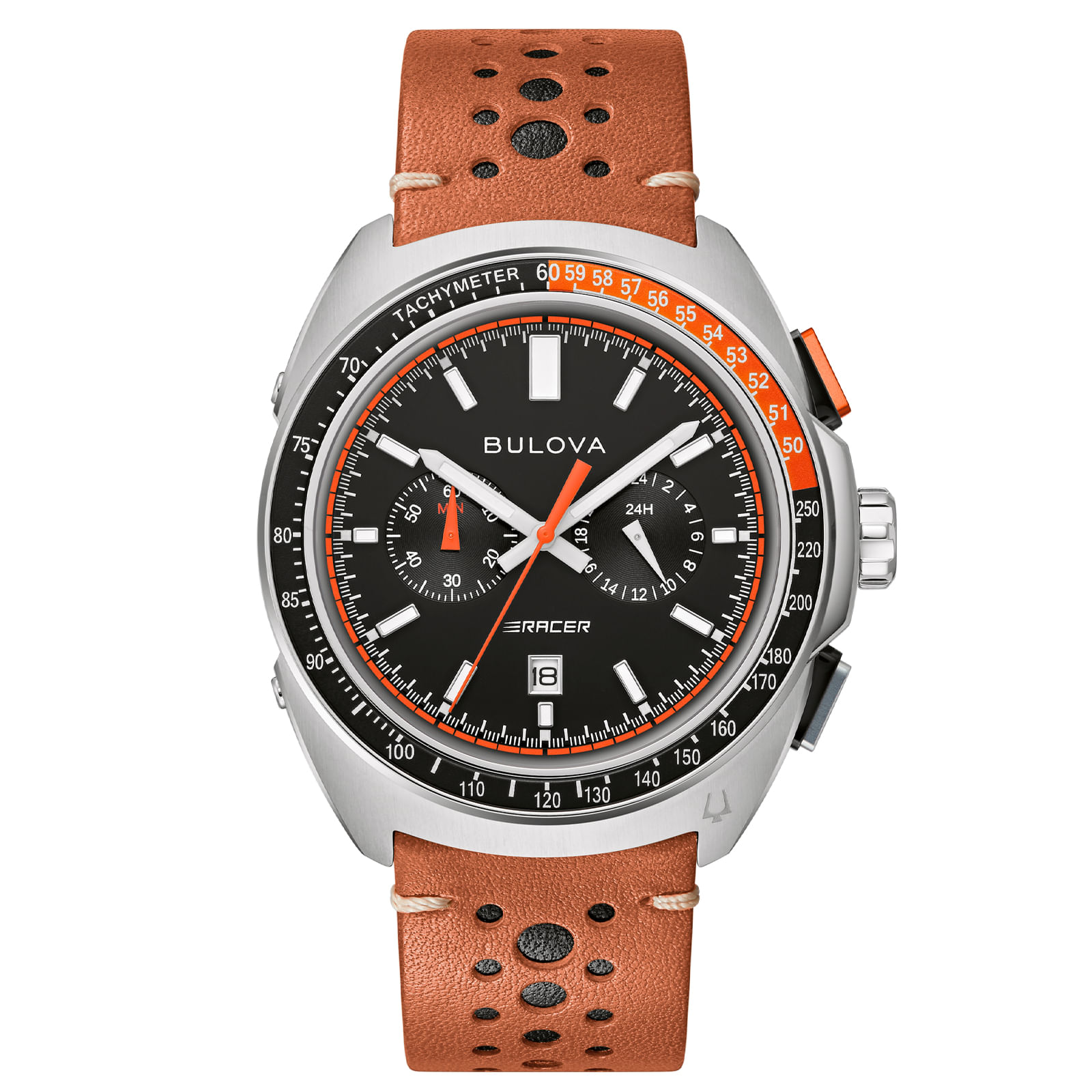 Relógio Bulova Racer Masculino em Couro Marrom 98B427