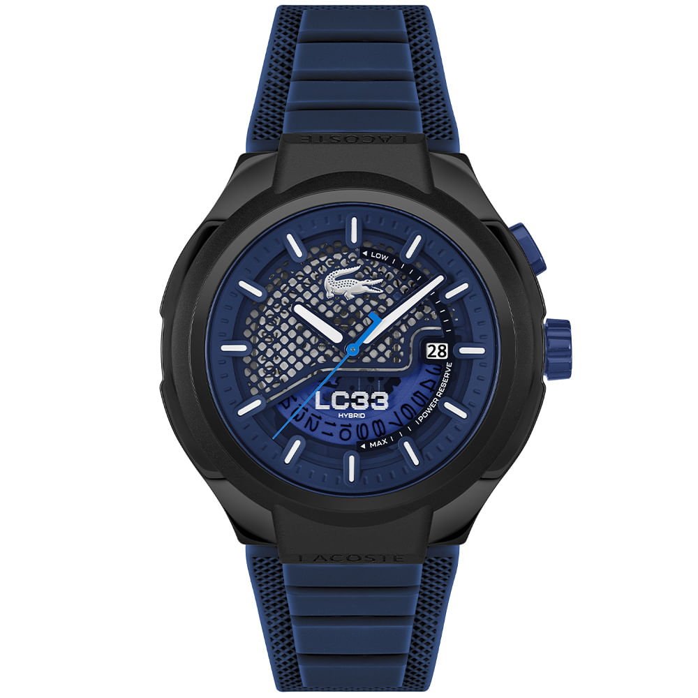 Relógio Lacoste LC33 Hybrid Masculino em Borracha Azul 2011467