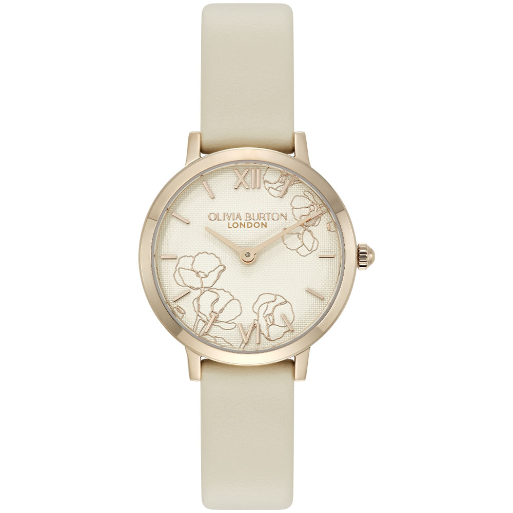 Relógio Olivia Burton Abstract Floral Feminino em Aço Rosé 2400035