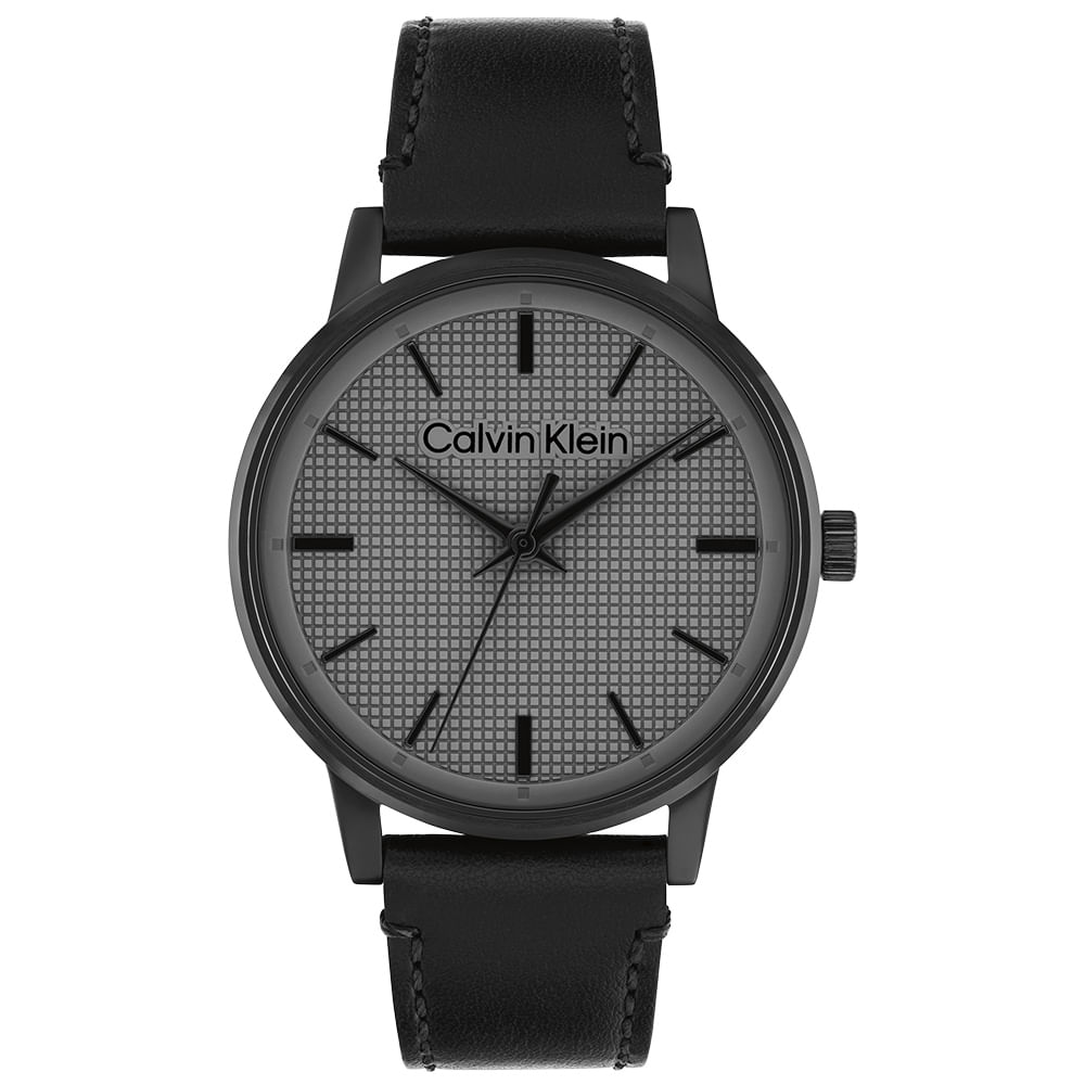 Relógio Calvin Klein CK Linked Masculino em Couro Preto 25200504