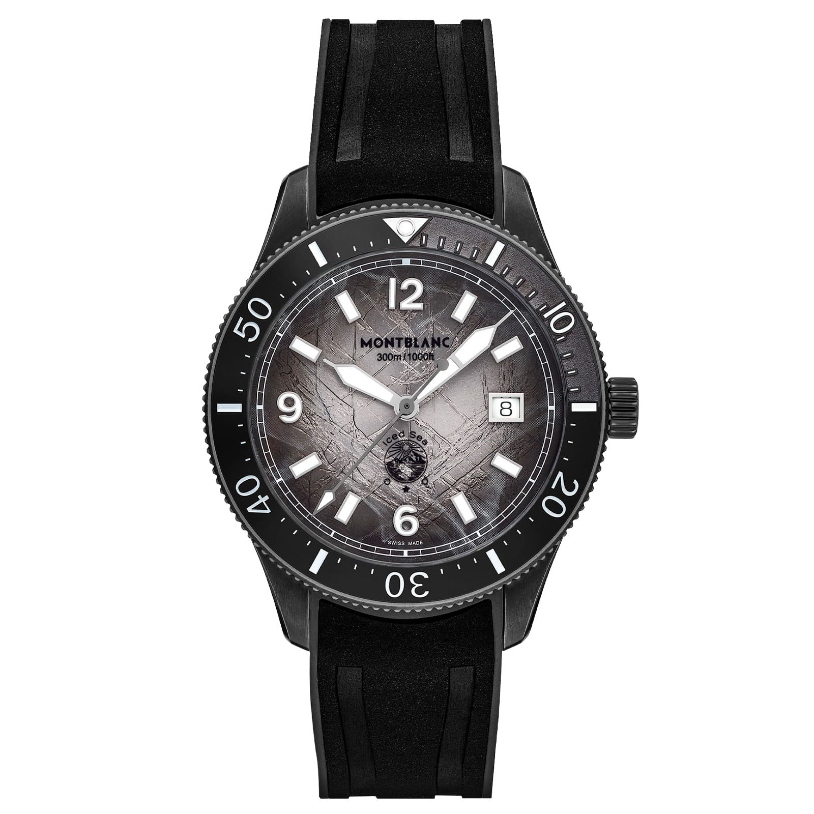Relógio Montblanc Iced Sea Automático Masculino em Borracha Preta 134017