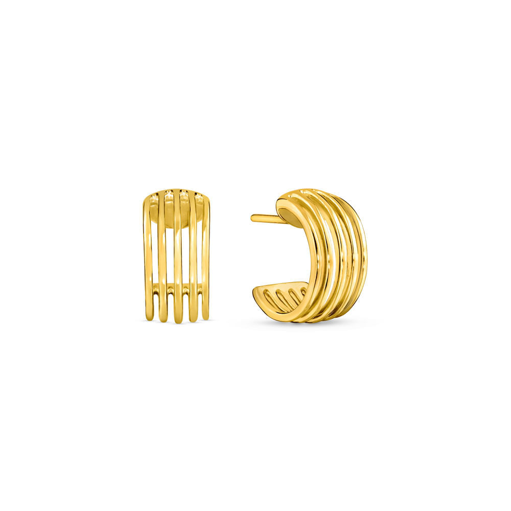 Argola Fita em Ouro Amarelo 18k, 15 mm