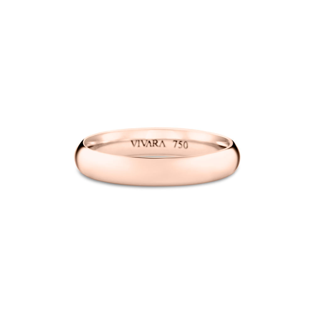 Aliança Lovely em Ouro Rosé 18k, 3,8mm