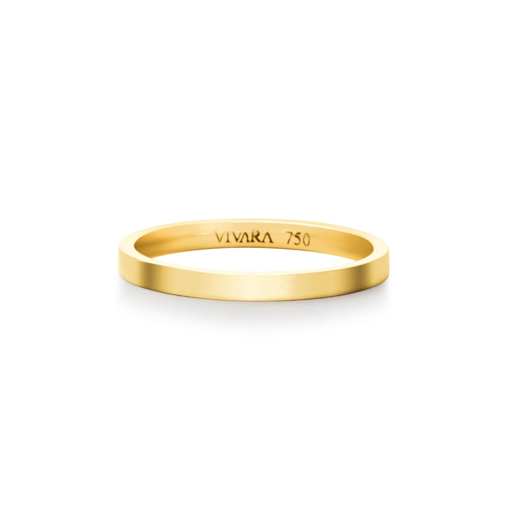Aliança Honeymoon em Ouro Amarelo 18k, 2mm