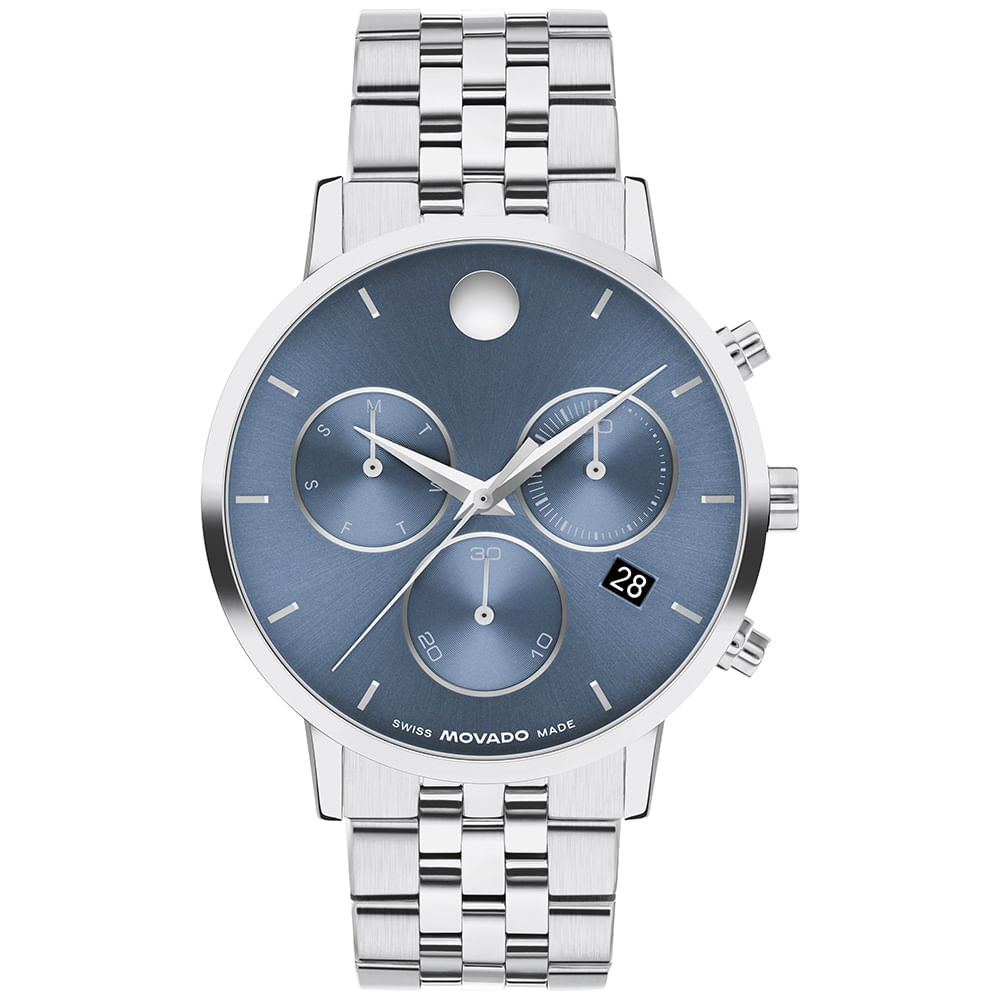 Relógio Movado Masculino Prateado - 607998