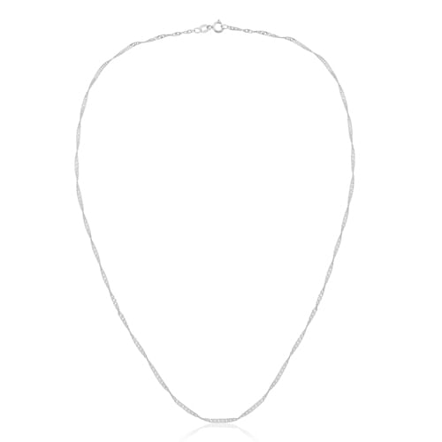 Corrente Singapura em Ouro Branco 18k, 40cm