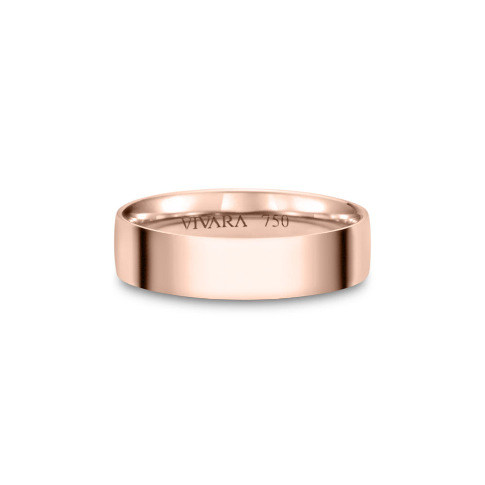 Aliança Honeymoon em Ouro Rosé 18k, 5mm