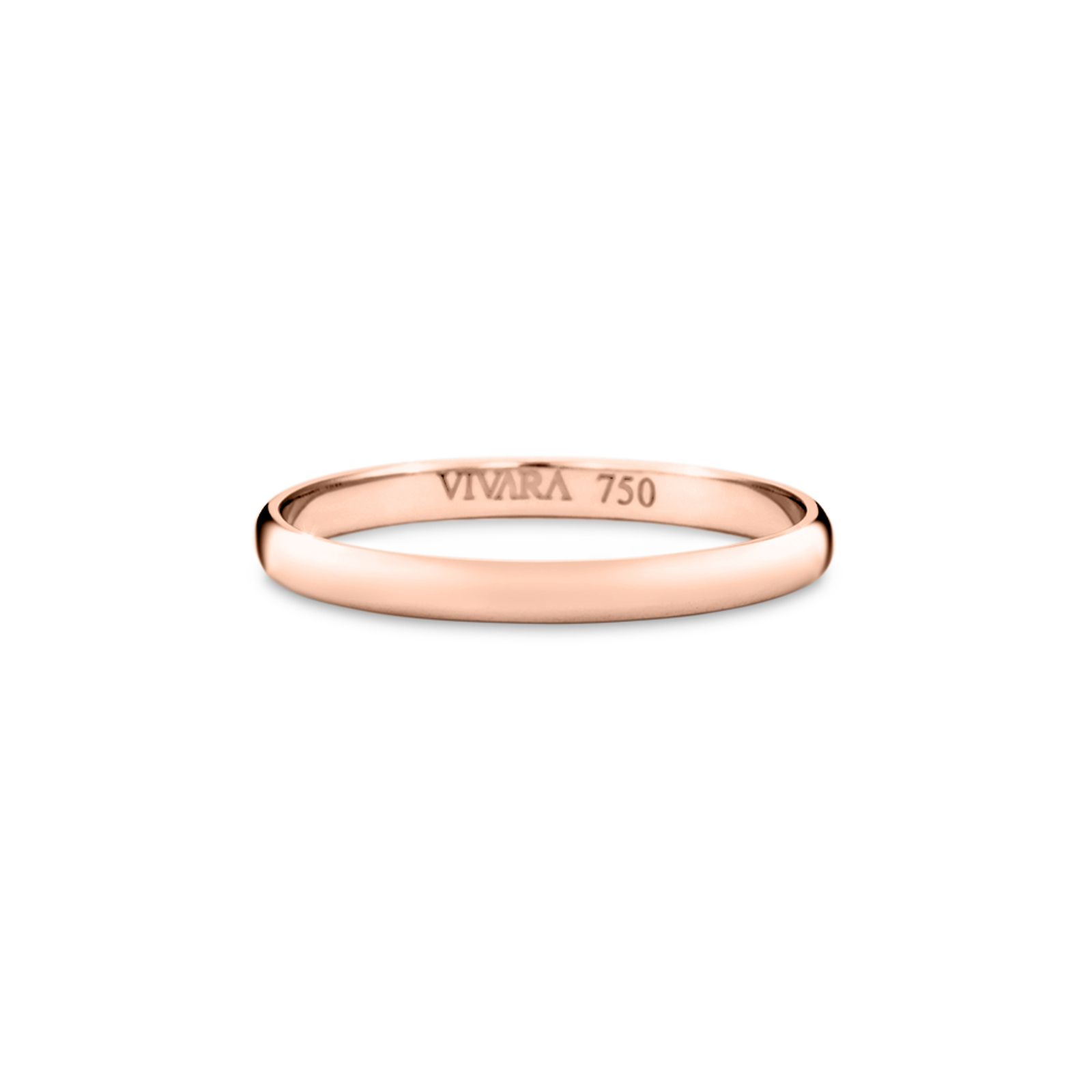 Aliança I Do em Ouro Rosé 18k, 2mm