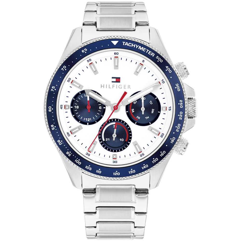 Relógio Tommy Hilfiger Clark Masculino em Aço Prateado 1792238