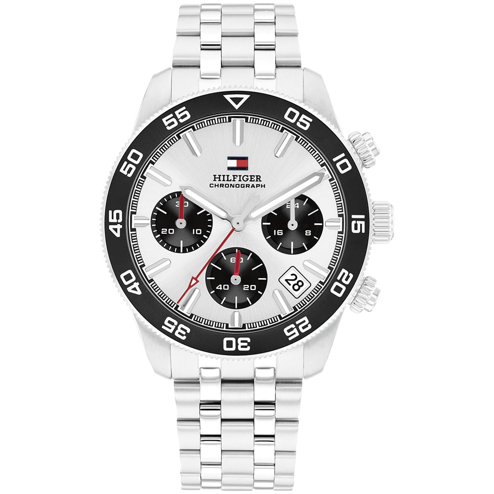 Relógio Tommy Hilfiger TH85 Chronograph Masculino em Aço Prateado 1792215