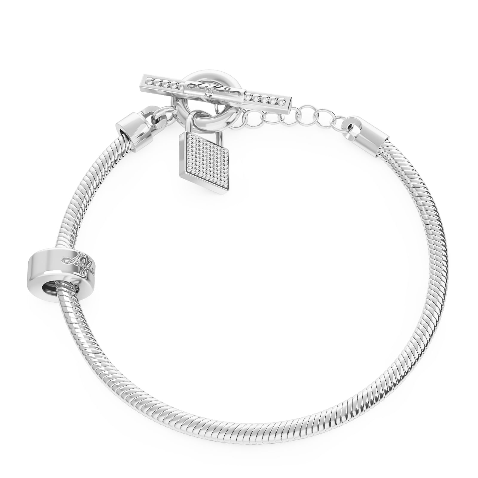 Pulseira Life Cadeado em Prata 925