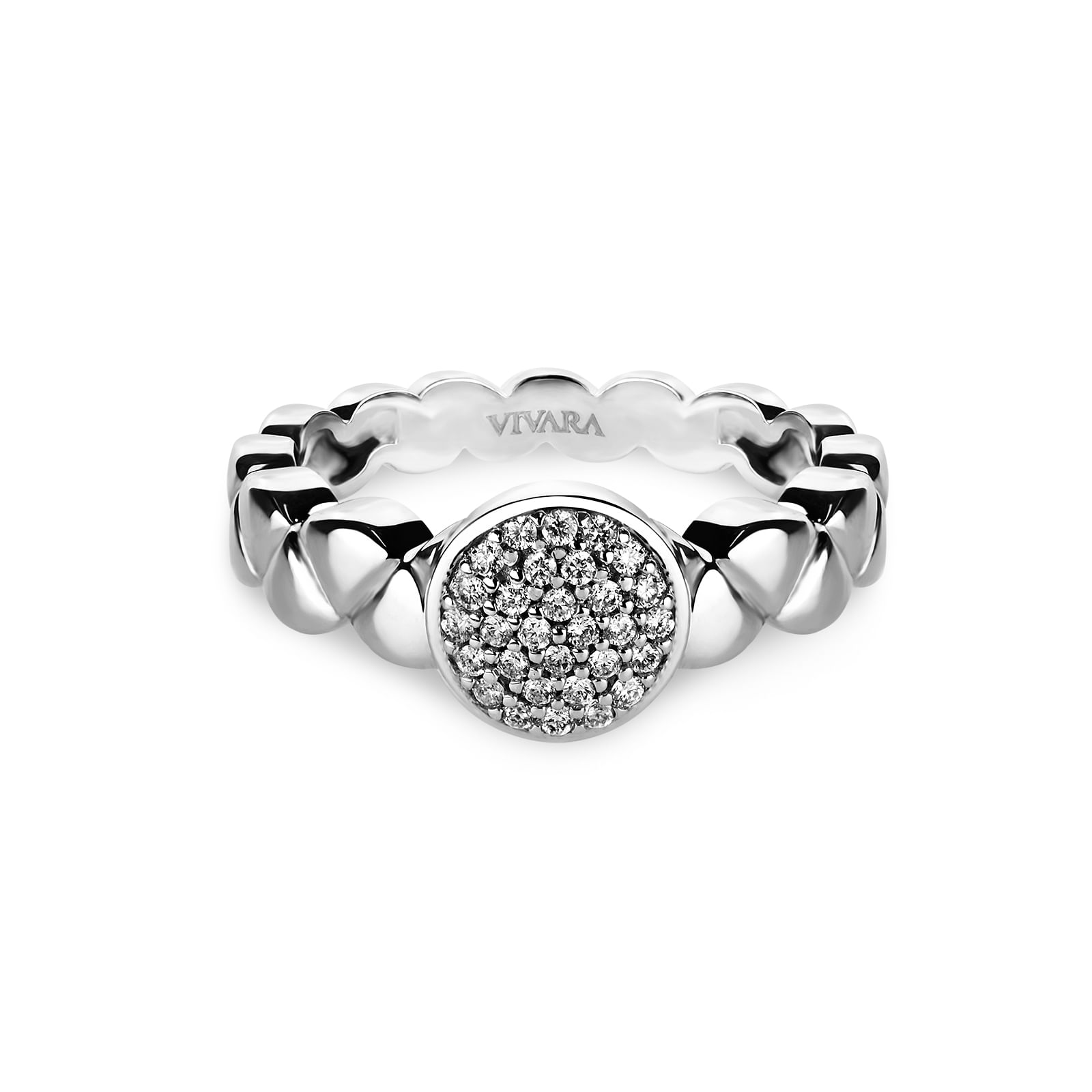 Anel Icona em Ouro Branco 18k com Diamantes, 0,15ct