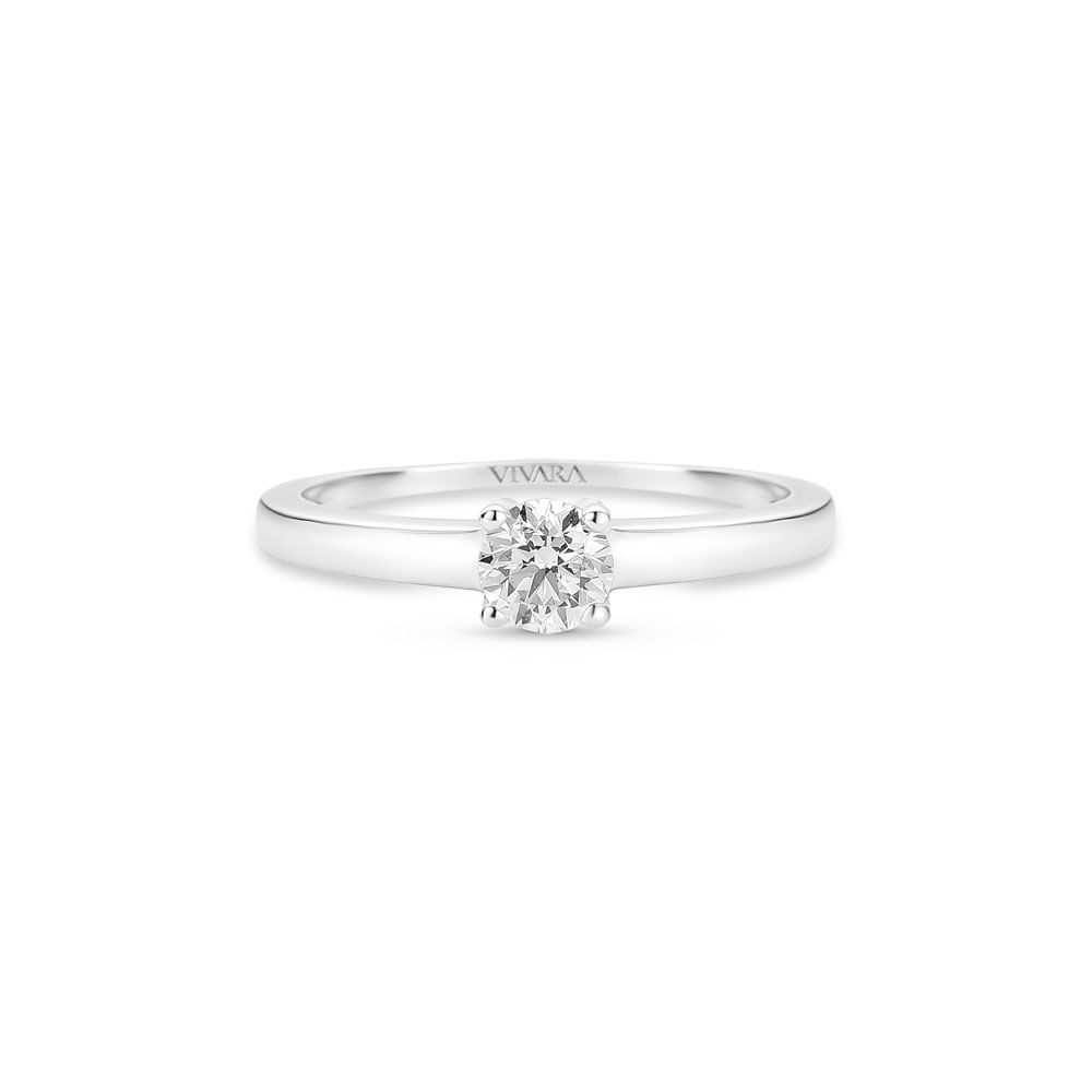 Anel Solitário Forever em Ouro Branco 18k com Diamante 0,32 ct