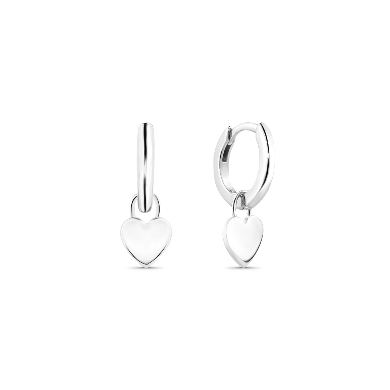 Brinco Life Argola Coração Personalizável em Prata 925, 21,3mm