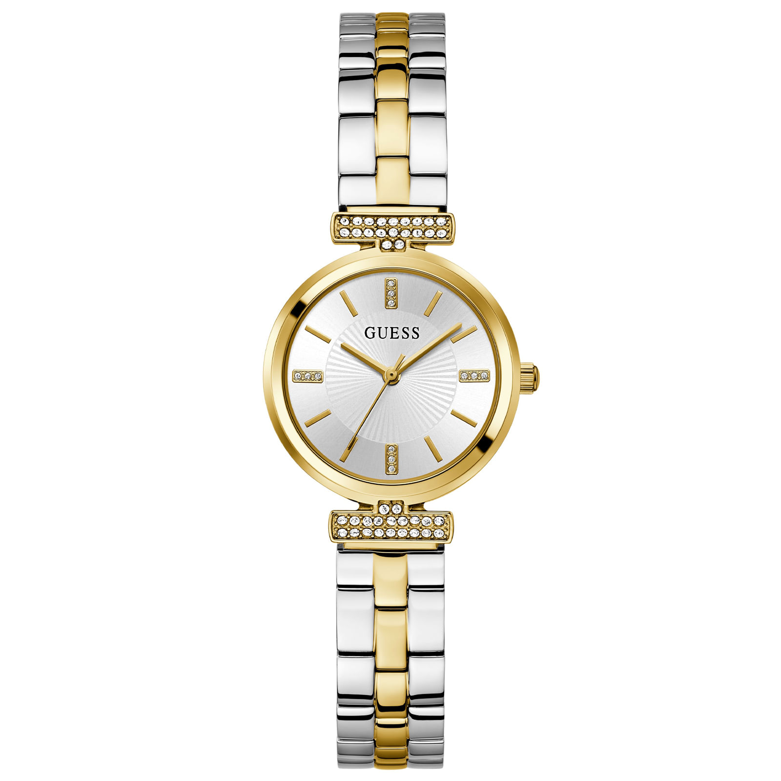 Relógio Guess Ladies Dress Feminino em Aço Prateado e Dourado GW0762L5
