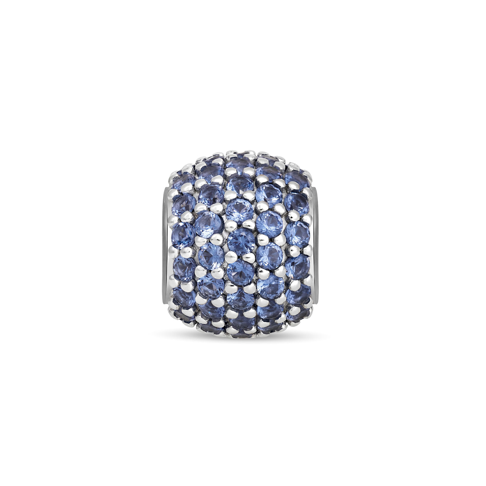 Separador Life Pavê em Prata 925 com Zircônia Azul