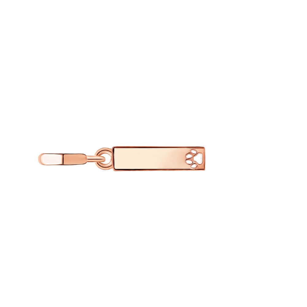Pingente Life Personalizável Animal Pet Lover em Liga Rosé com Banho de Ouro Rosé 18k