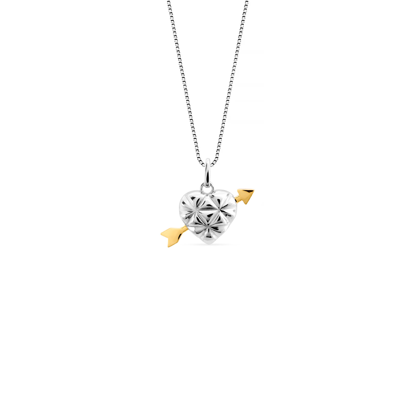 Pingente Amor Duo em Prata 925 e Ouro Amarelo 18K