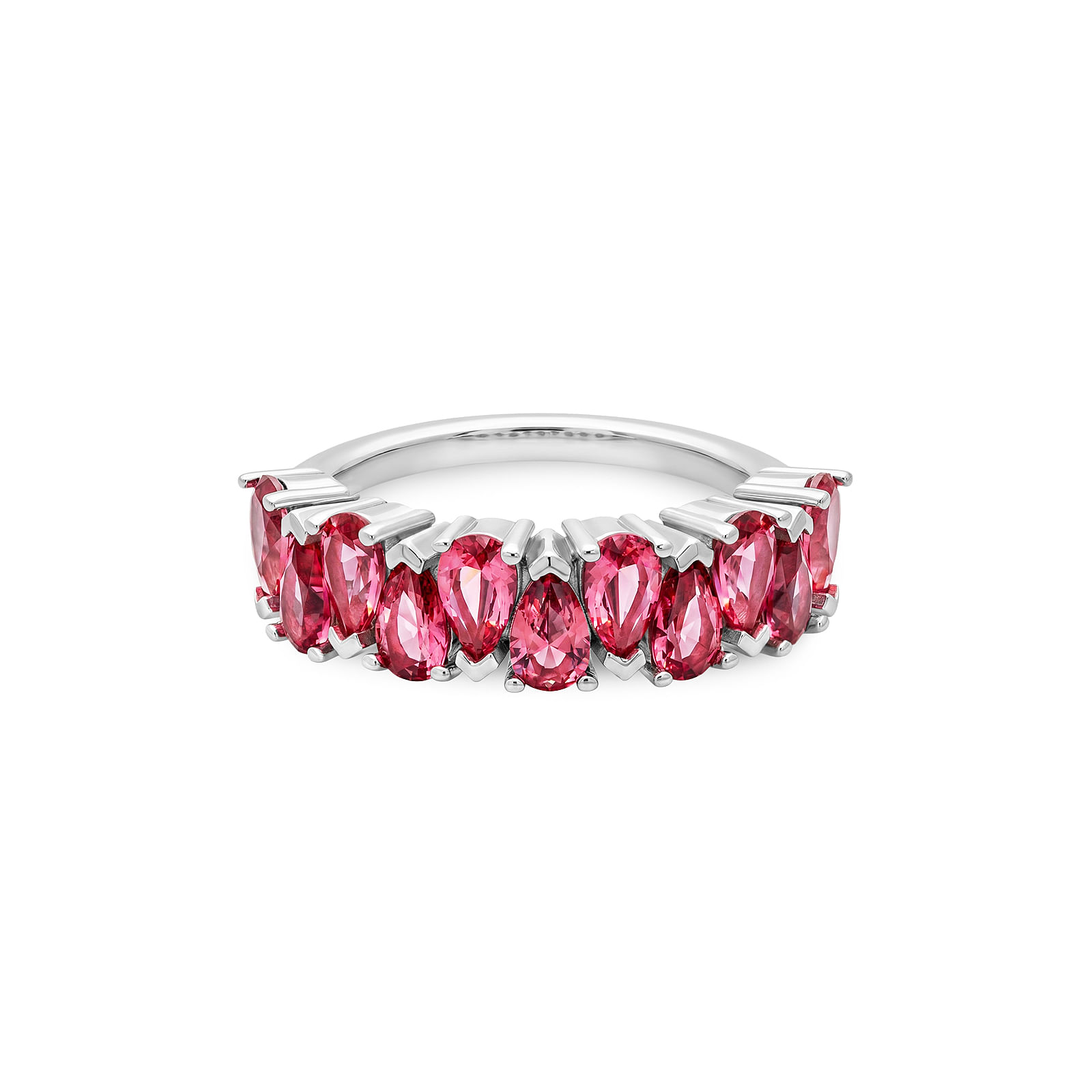 Anel Life Éden em Prata 925 com Zircônia Rosa