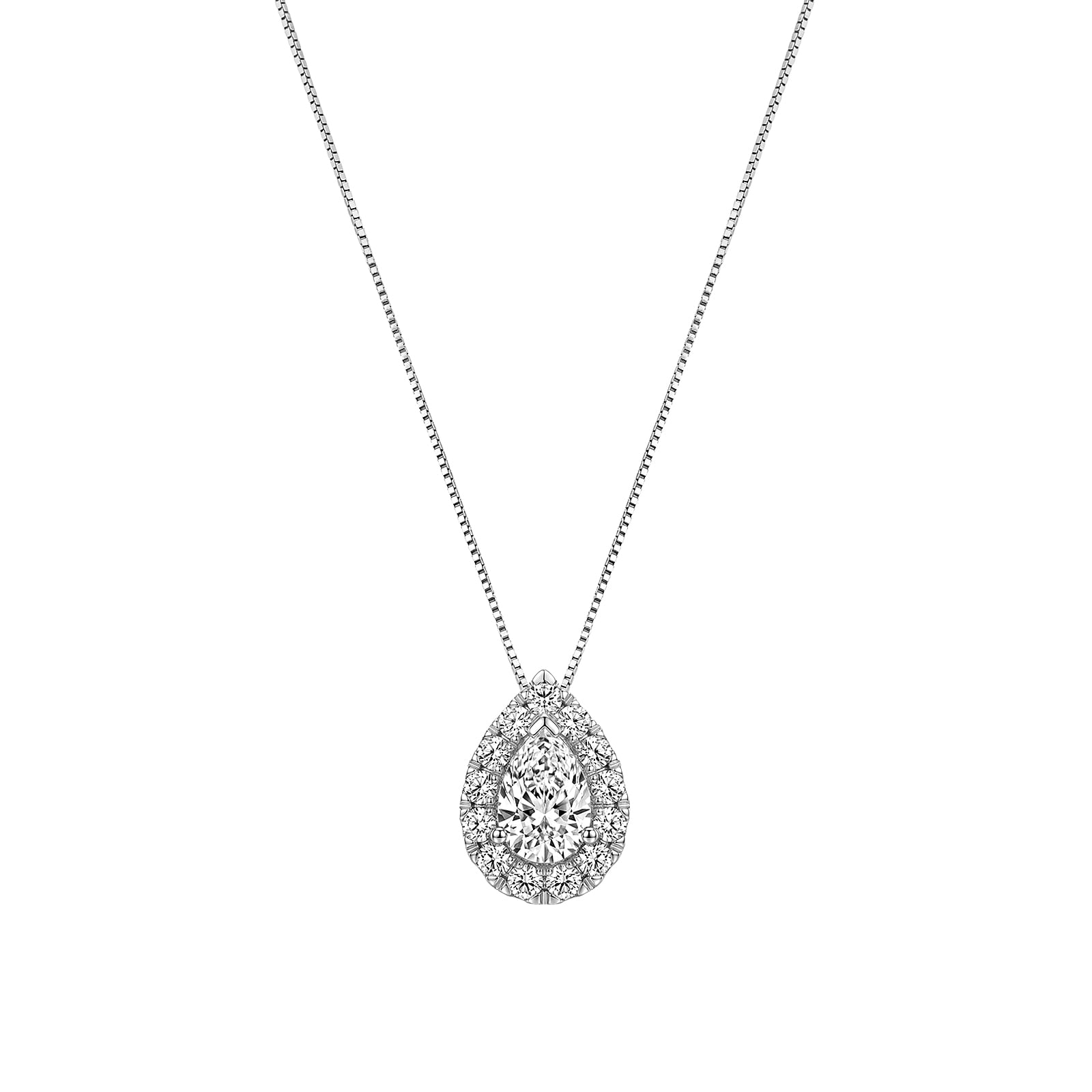 Pingente Solitário Cielo em Ouro Branco 18K com Diamante de Laboratório 0,5 CT