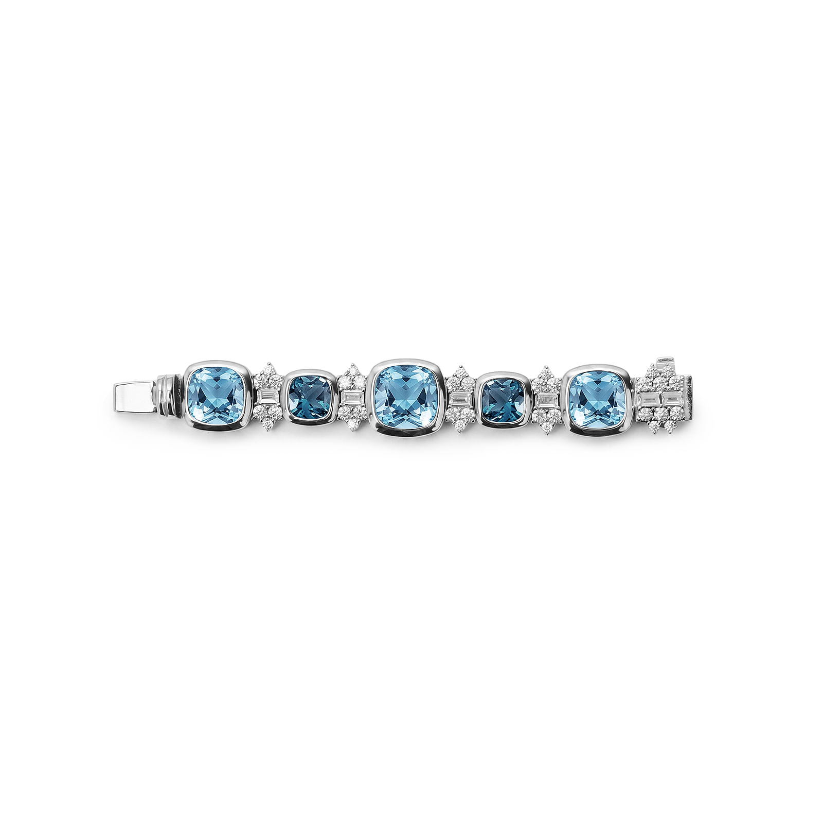 Extensor Life Constelação em Prata 925 com Zircônia Azul e Incolor 76 mm