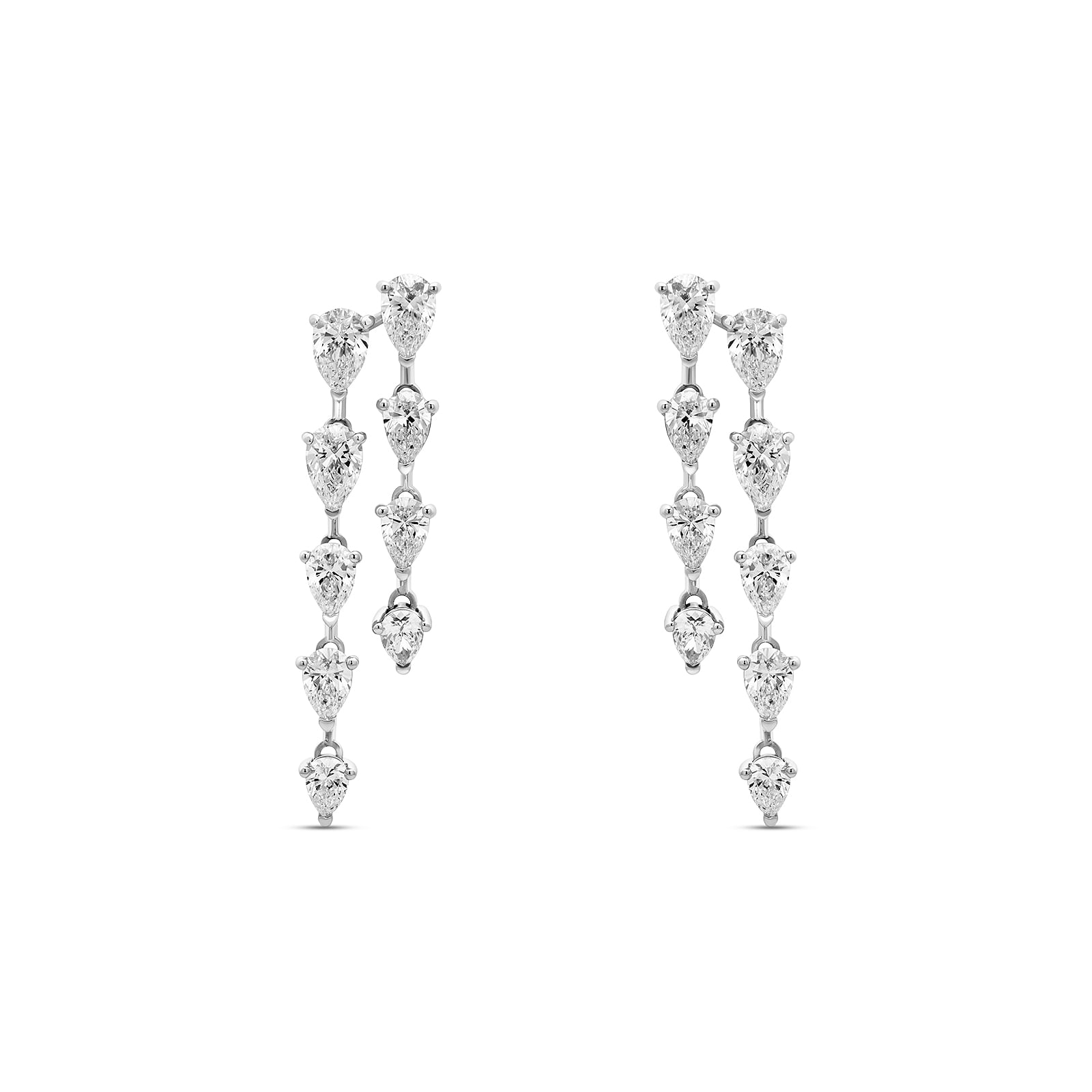 Brinco Venere em Ouro Branco 18K com Diamante de Laboratório 6,2 CT