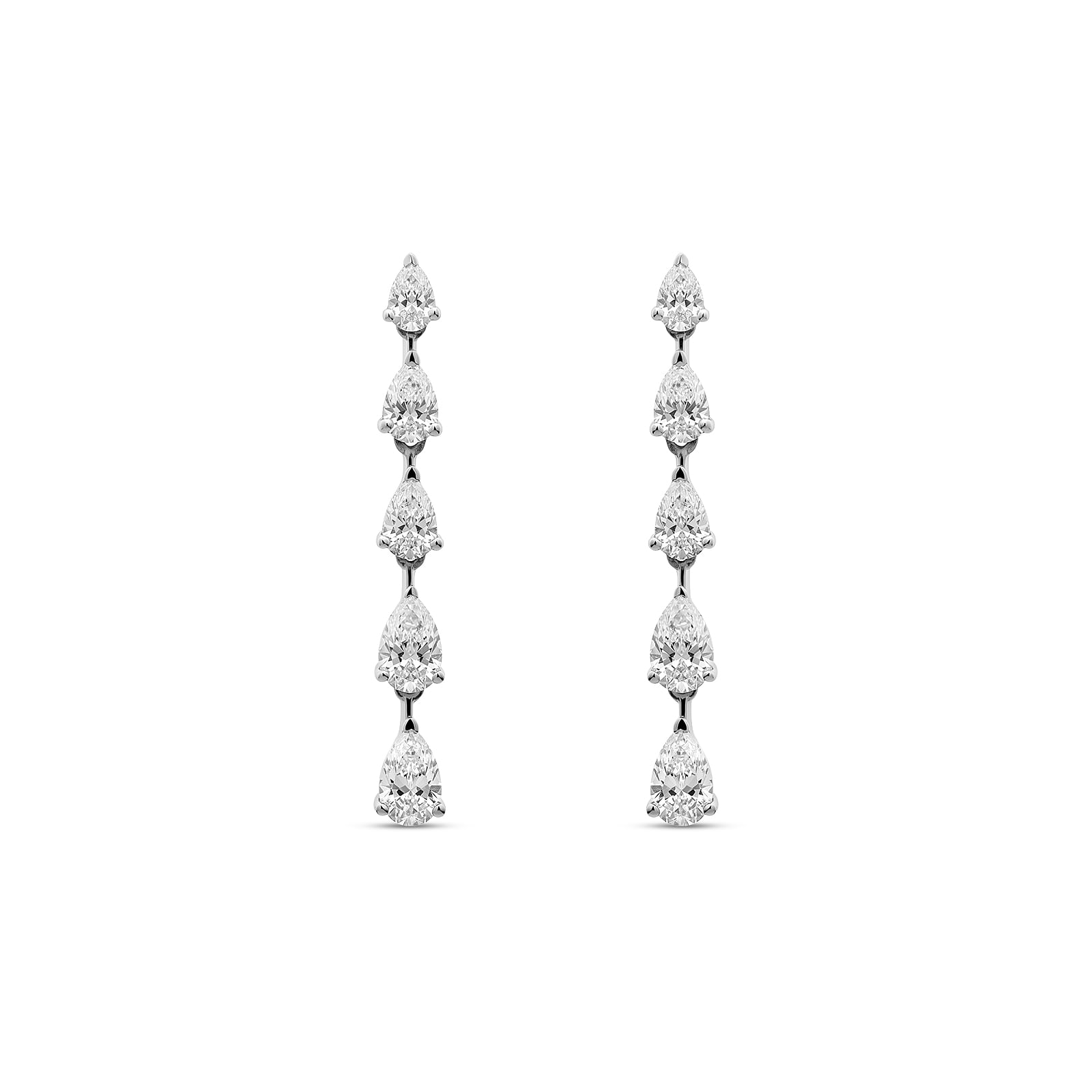 Brinco Venere em Ouro Branco 18K com Diamante de Laboratório 3,6 CT