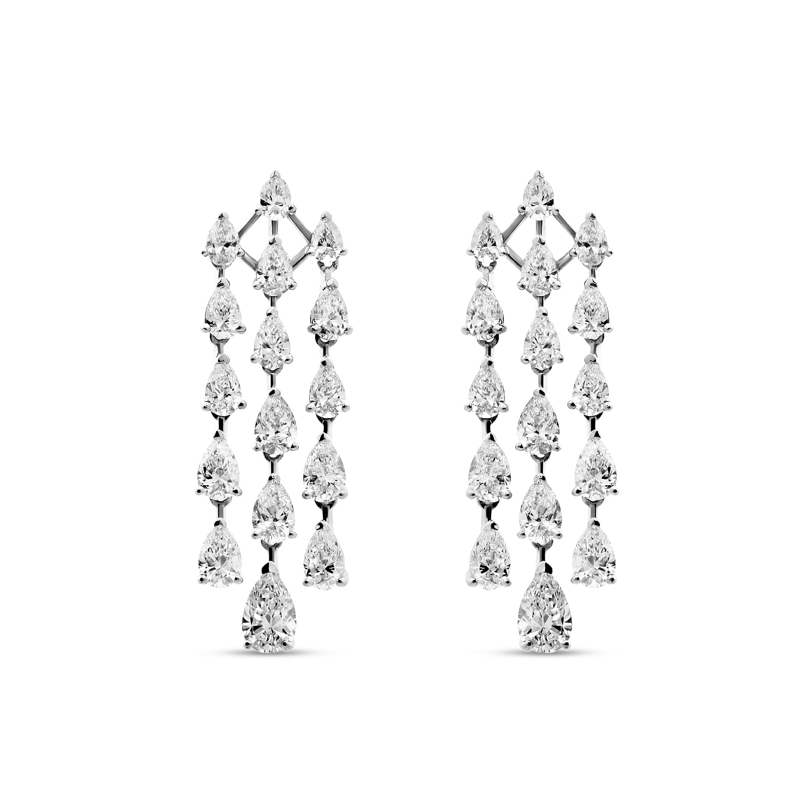 Brinco Venere em Ouro Branco 18K com Diamante de Laboratório 12,8 CT