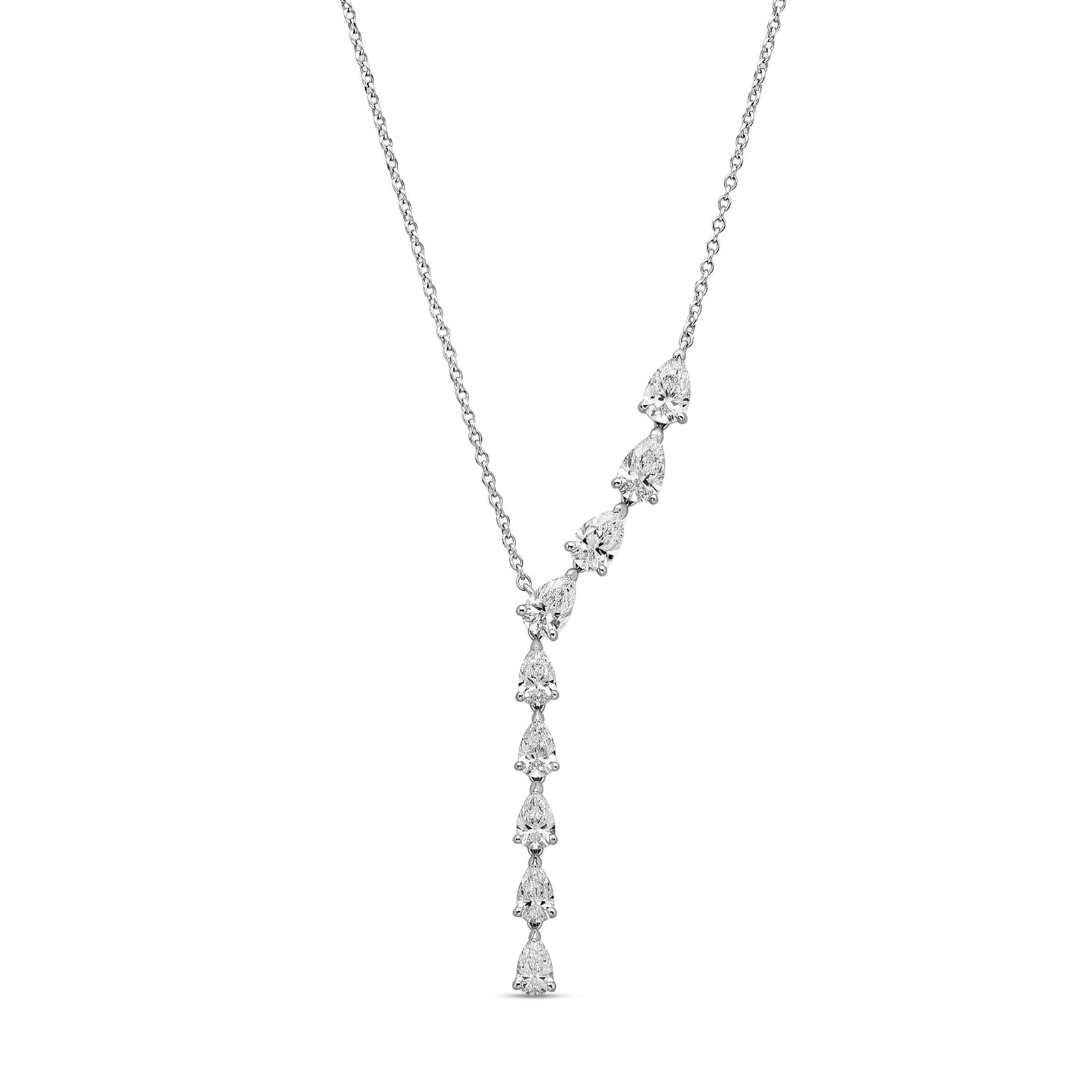 Colar Venere em Ouro Branco 18K com Diamante de Laboratório 3,5 CT
