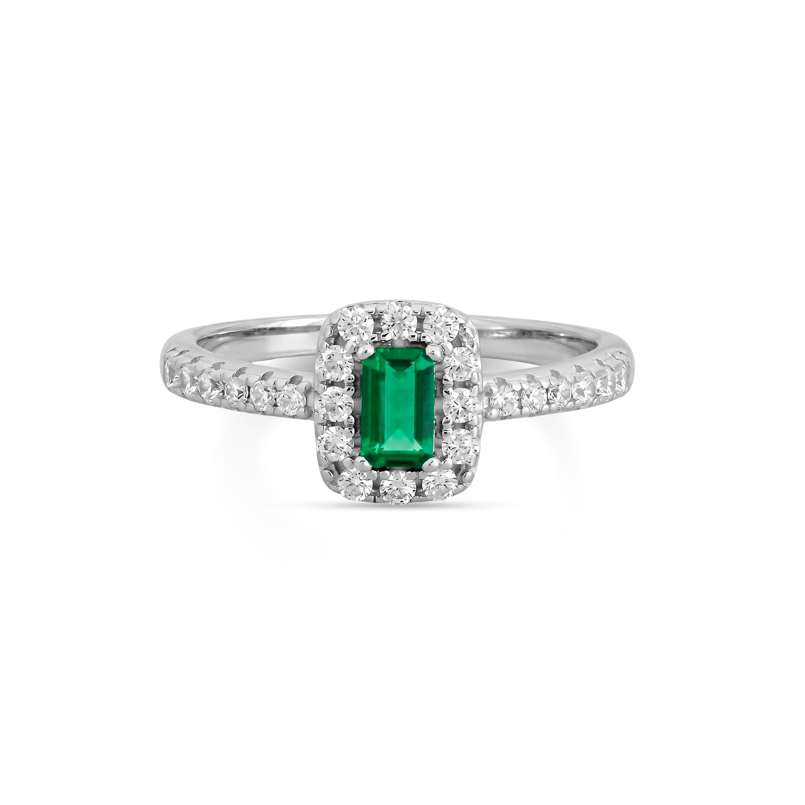 Anel Life Special em Prata 925 com Zircônia Verde e Incolor