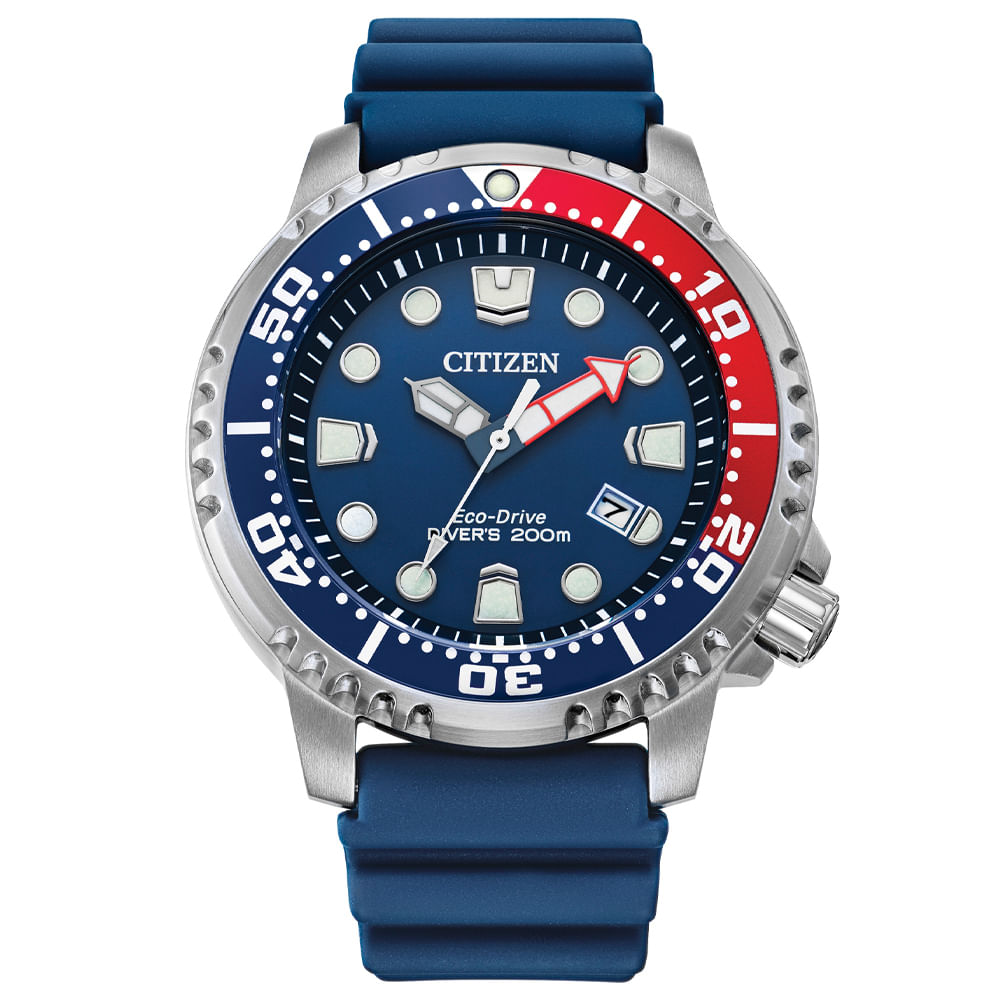 Relógio Citizen Dive Masculino em Silicone Azul BN0168-06LN