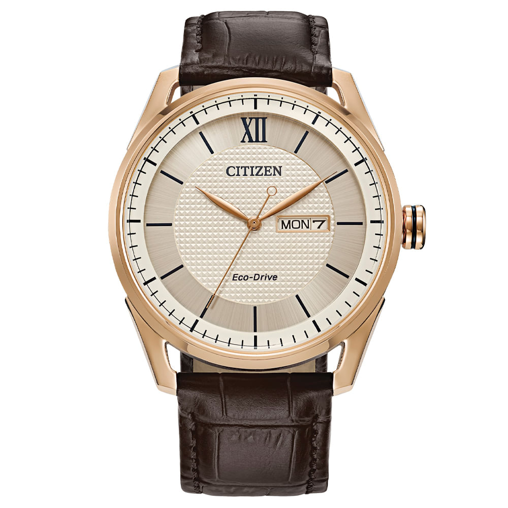 Relógio Citizen Classic Masculino em Couro Marrom AW0082-01AN