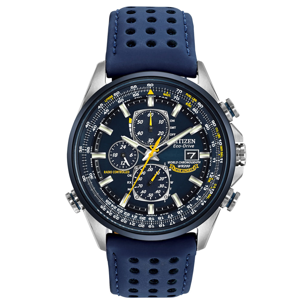 Relógio Citizen Blue Angels Masculino em Silicone Azul AT8020-03LN
