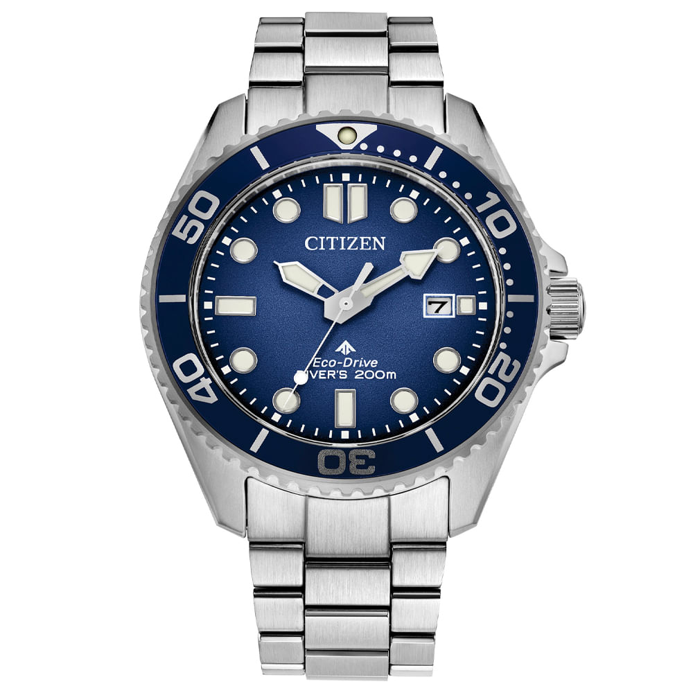 Relógio Citizen Dive Masculino em Aço Prateado BN0260-54LN