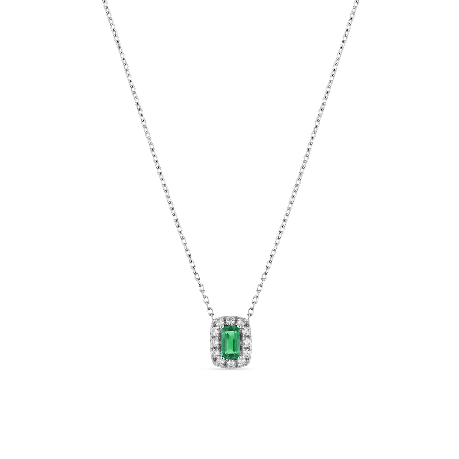 Colar Life Special em Prata 925 com Zircônia Verde e Incolor