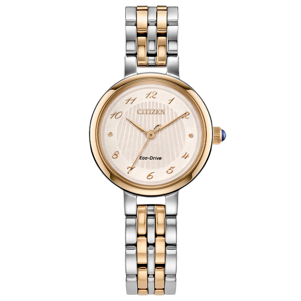 Relógio Citizen L Classic Feminino em Aço Prateado e Rosé EM0996-84YN