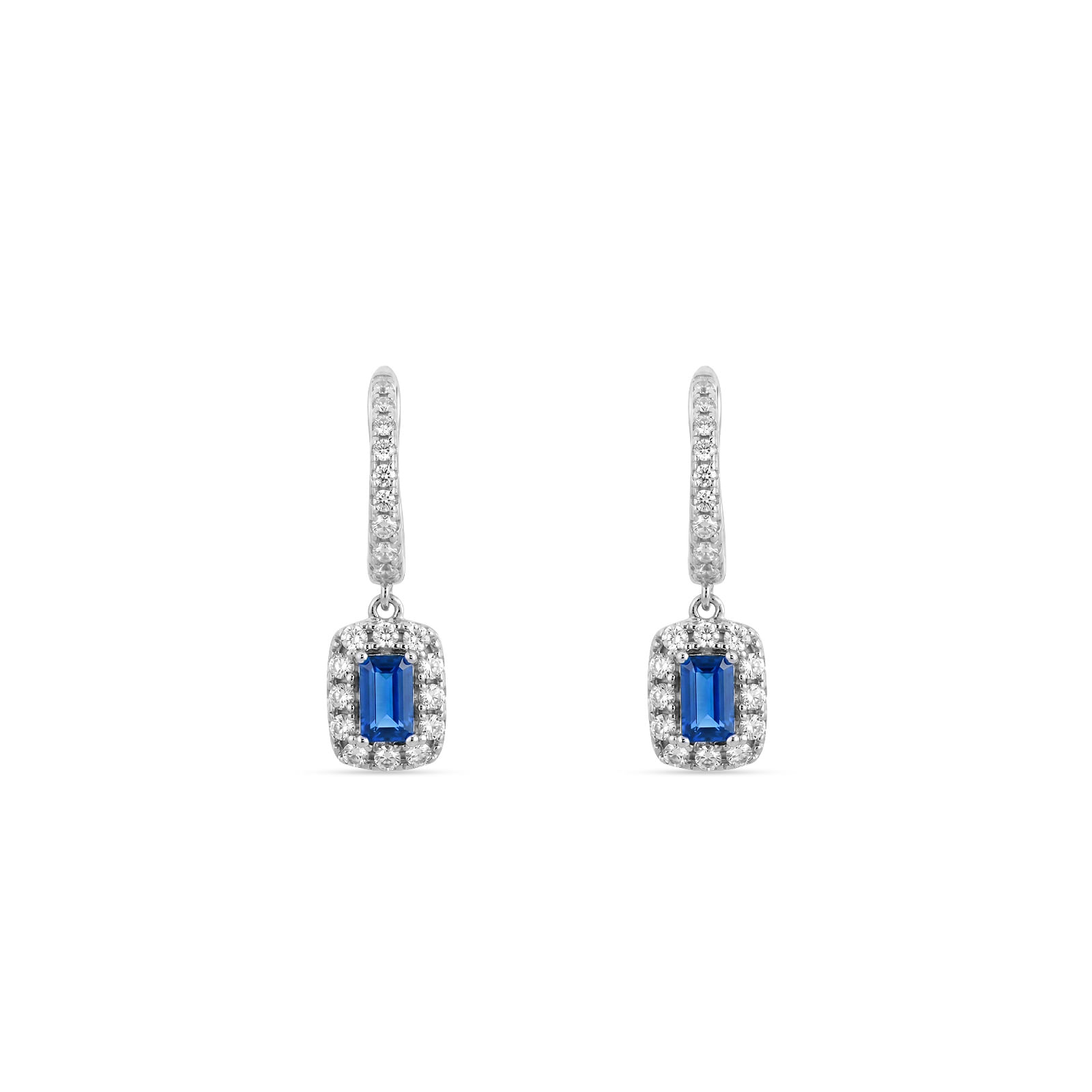 Argola Life Special em Prata 925 com Zircônia Azul e Incolor