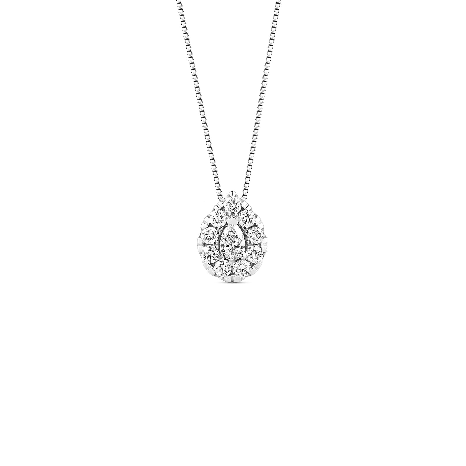 Pingente Solitário Cielo em Ouro Branco 18K com Diamante de Laboratório 0,28 CT