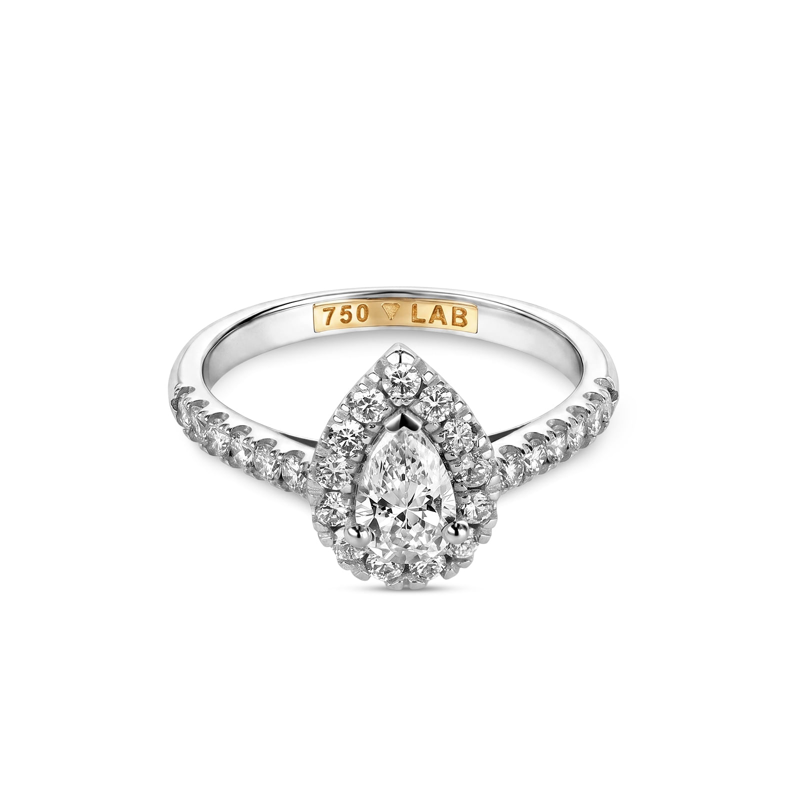 Anel Solitário Cielo em Ouro Branco 18K com Diamante de Labotatório 1 CT