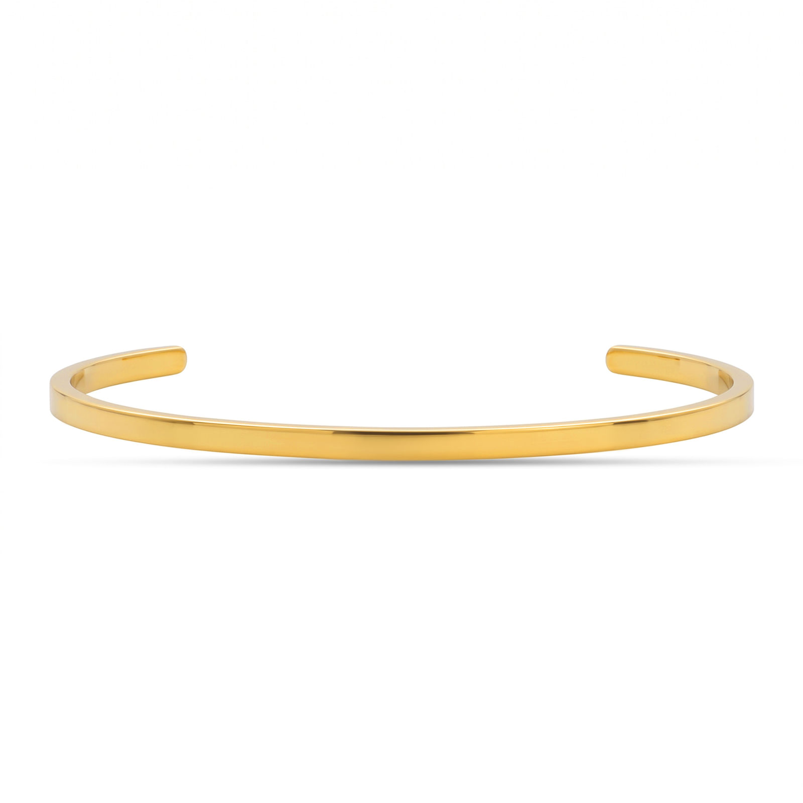 Bracelete Life Masculino em Aço Dourado com Zircônia Incolor
