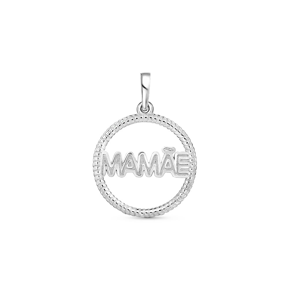 Pingente Life Mama Medalha Mamãe em Prata 925
